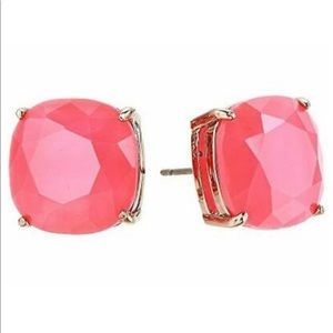 Coral studded kate spade earrings
